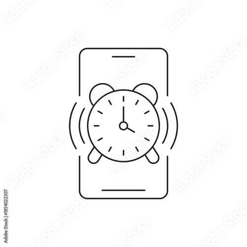 Mobile Phone with Active Alarm Clock Alert