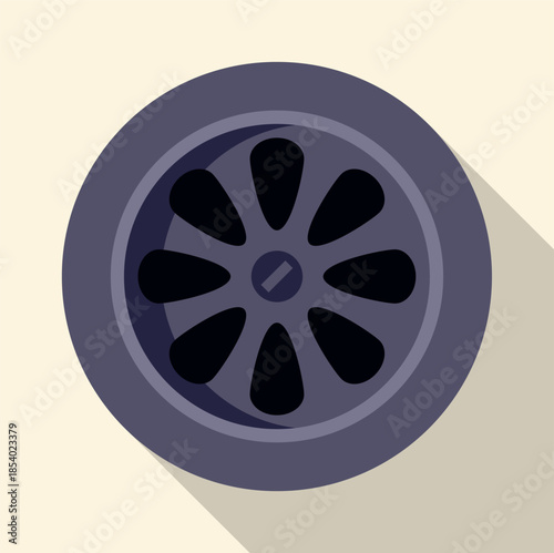 Sink drain hole grid representing bathroom plumbing with flat design style