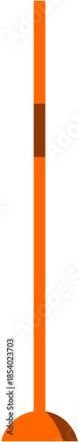 Orange Base Stick Illustration. Editable Color Vector