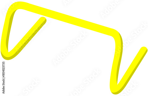 Yellow Hurdle Illustration. Editable Color Vector