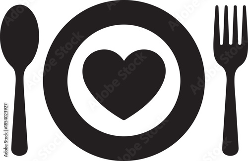 heart shaped fork and spoon