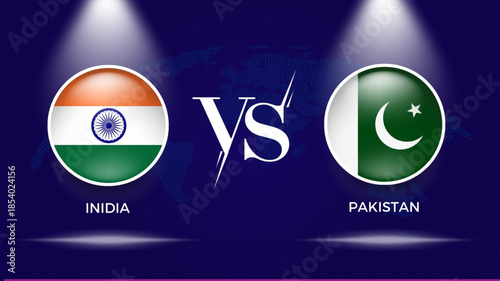  “ india vs pakistan flag, and world map use for t20 cricket world cup 2026 template banner design.”