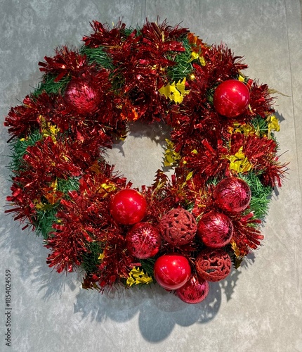 christmas wreath on a white background