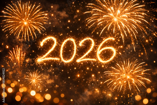 Wallpaper Mural Sparkling New Year 2026 Fireworks Display Torontodigital.ca