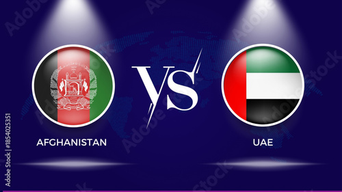  “ afghanistan vs uae flag, and world map use for t20 cricket world cup 2026 template banner design.”