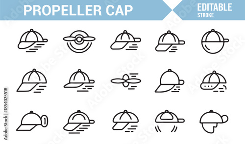 Children novelty propeller cap symbols