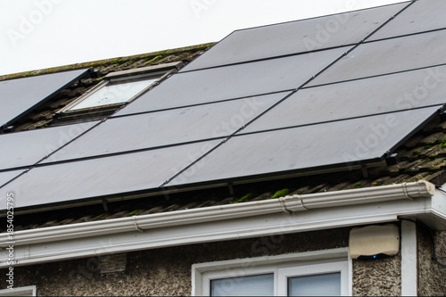 solar panels on roof