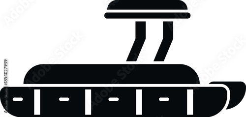 Amphibious vehicle icon representing mobility across different terrains and water surfaces