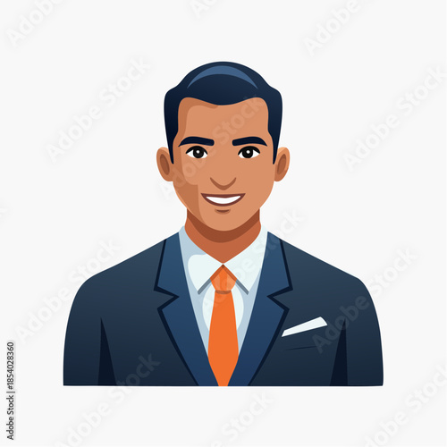 Professional Man in Suit and Tie - Vector Illustration for Business and Corporate Use