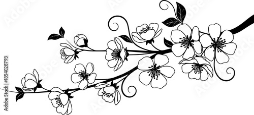 Silver metal rose vines with sharp thorns. Gothic prickly vine elements isolated
