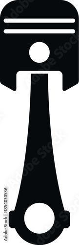 Piston and connecting rod icon representing engine mechanics and car repair
