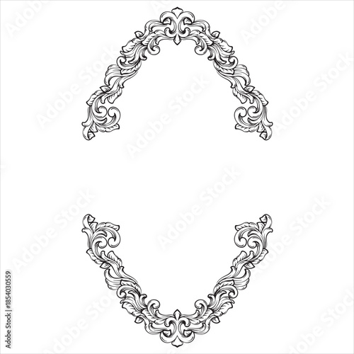 Elegant Vintage Ornamental Floral Decoration