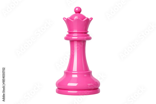 Glossy Pink Queen Chess Piece