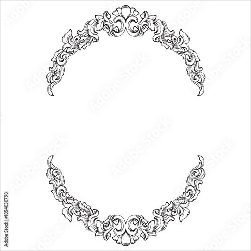 Elegant Vintage Ornamental Floral Decoration