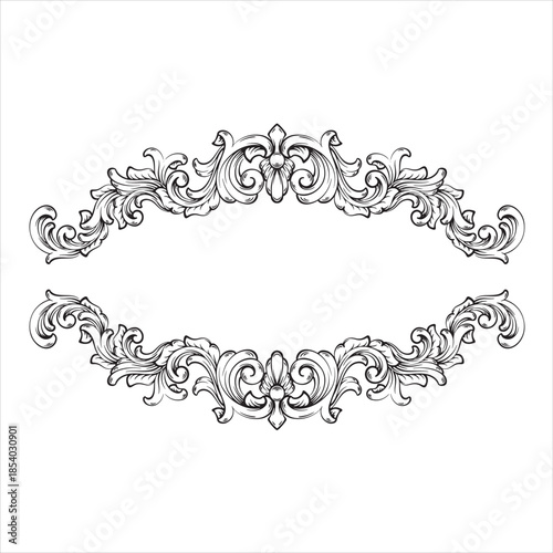 Elegant Vintage Ornamental Floral Decoration