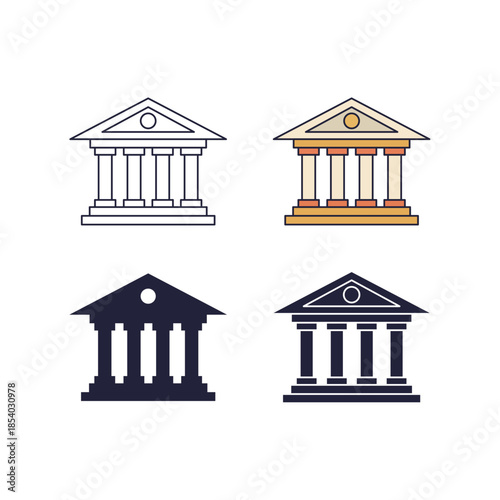 Government Building Vector – Legal Architecture Symbol