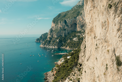 Capri Coastline, Italy. Cliffside View.