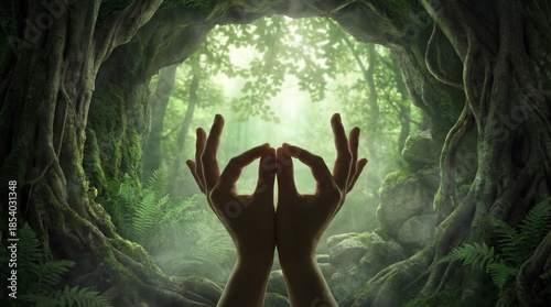 A serene moment of meditati...
