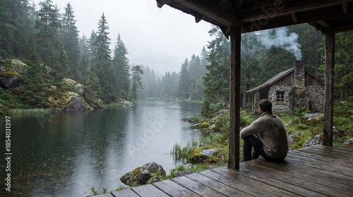A man contemplates the sere...
