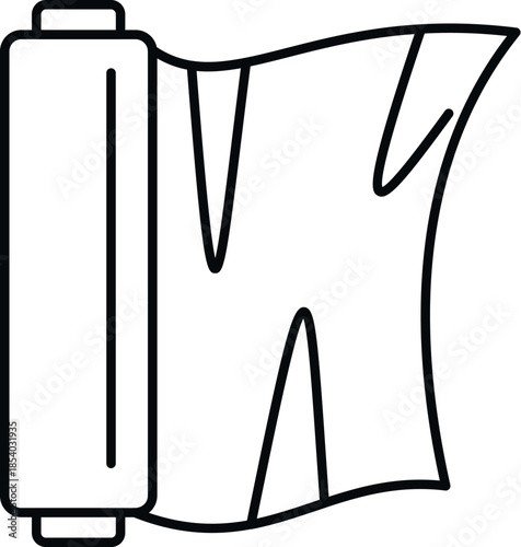 Plastic wrapping roll for food preservation and kitchen packaging needs