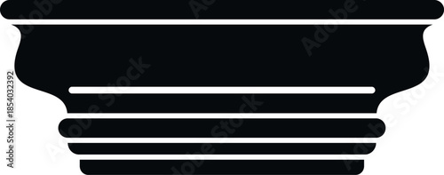 Decorative cornice profile adding an elegant architectural element to building interior or exterior design