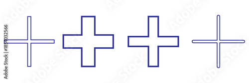 Plus Icon vector for web and mobile app. Add plus sign and symbol