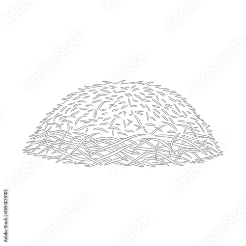 Stylized haystack or mound of hay, conceptual abstract design element