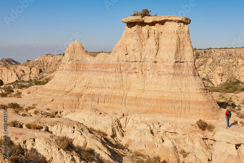 Picturesque badlands in Los Monegros. Tozal Solitario. Jubierre, Huesca