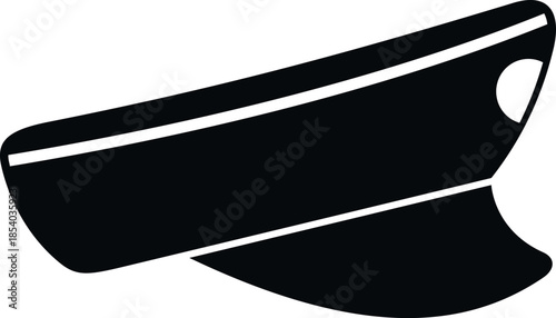 Car bumper silhouette presenting an automobile part or accessory