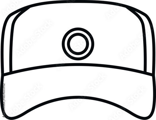 Baseball cap vector drawing representing headwear accessory