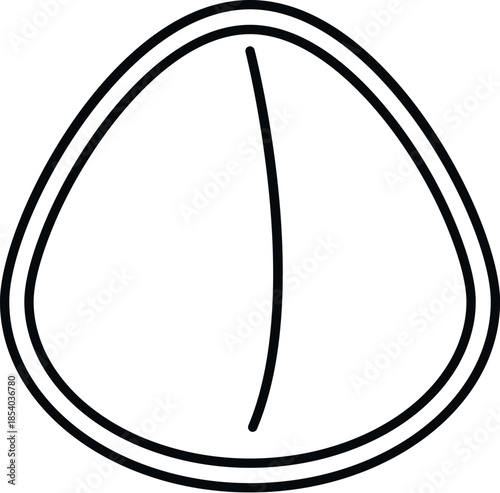 Tapioca pearl icon vector illustration, a popular ingredient in bubble tea