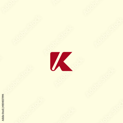 Letter K logo icon flat vector design