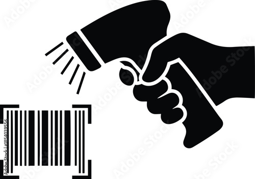 Hand Scanning Barcode Icon