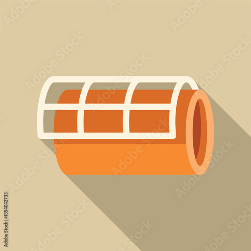 Hair roller icon creating curls and volume for beauty and fashion styling