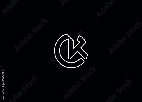 CK letter logo design and initial logo