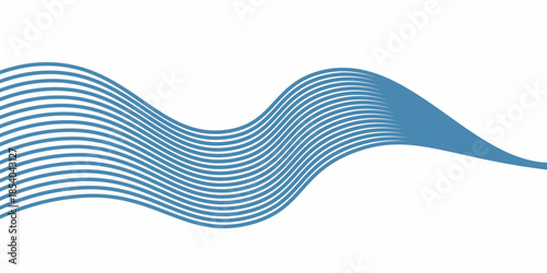 Abstract vector background with blue wavy lines. EPS10