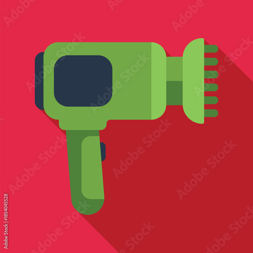 Hair dryer with comb attachment concept representing beauty and hair care