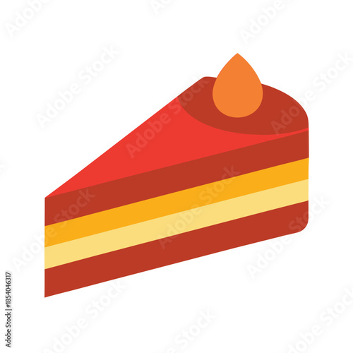 Slice of cake vector illustration