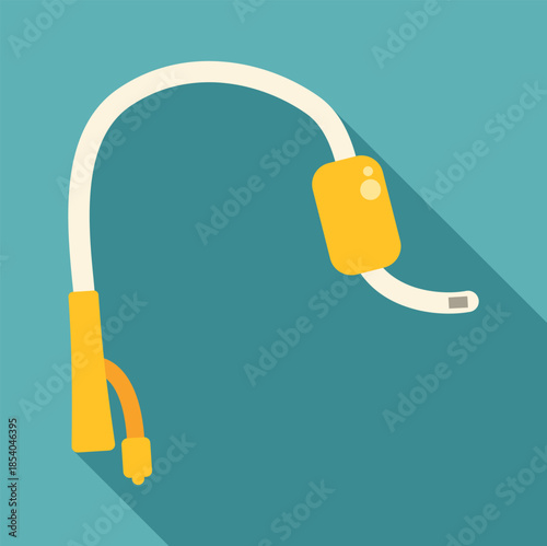 Medical umbilical catheter vector illustration displaying healthcare equipment in a flat design
