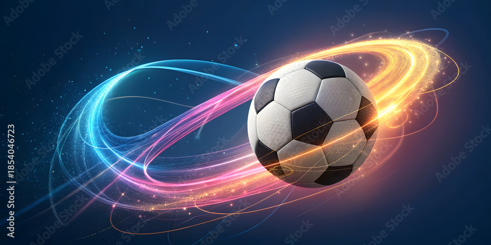 Naklejka premium burning soccer ball