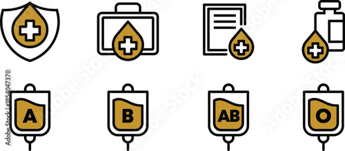 Icon Pack hospitalize, nursing, care, emergency for Web Interfaces, UI UX, Mobile Apps, and Digital Asset Use