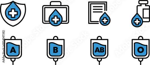Icon Pack icu, doctors, surgeon, blood test for Web Interfaces, UI UX, Mobile Apps, and Digital Asset Use