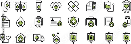 Large Icon Pack Medical and Hospital for Web Interfaces, UI UX, Mobile Apps, and Digital Asset Use