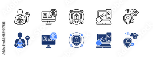 Systems and the Future with two styles, line and duotone icon.