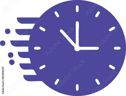 Clock moving fast, conceptual time lapse or accelerated schedule.