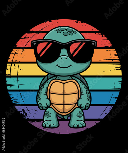 Pool Party Retro Turtle Men Women Kids Funny