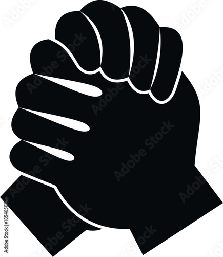 Two hands gripping together, symbolizing strong partnership and brotherhood