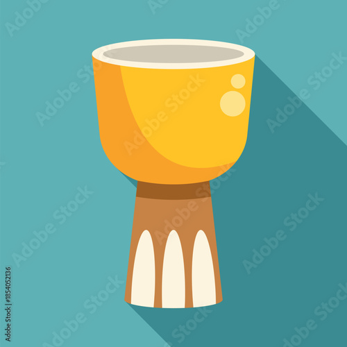 Djembe drum displaying vibrant rhythm as a musical instrument