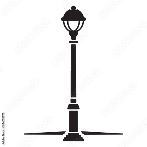 Detailed Ornate Victorian Style Lantern Post Vector for Historical Architecture and Heritage Projects. Vector Illustration EPS 10. 