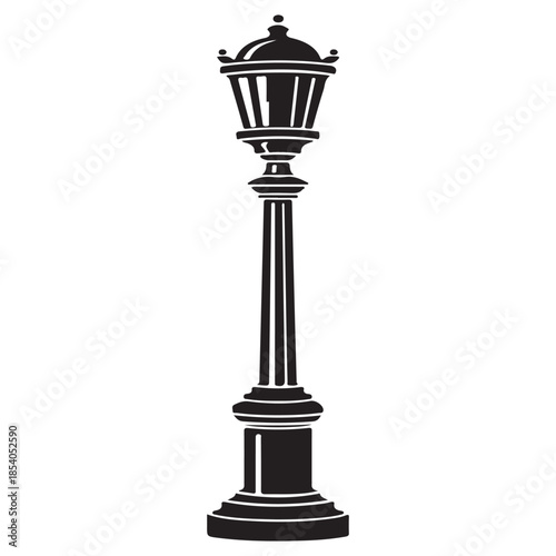 Industrial Double Headed Street Light Pole Illustration for Highway Infrastructure and Urban Roadside Layouts